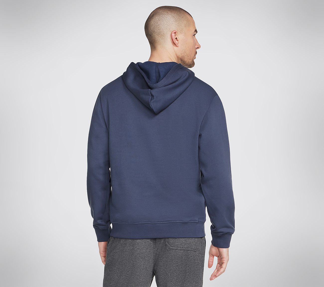 SKECH SWEATS PRESTIGE HOODIE, CHARCOAL/NAVY Apparels Top View