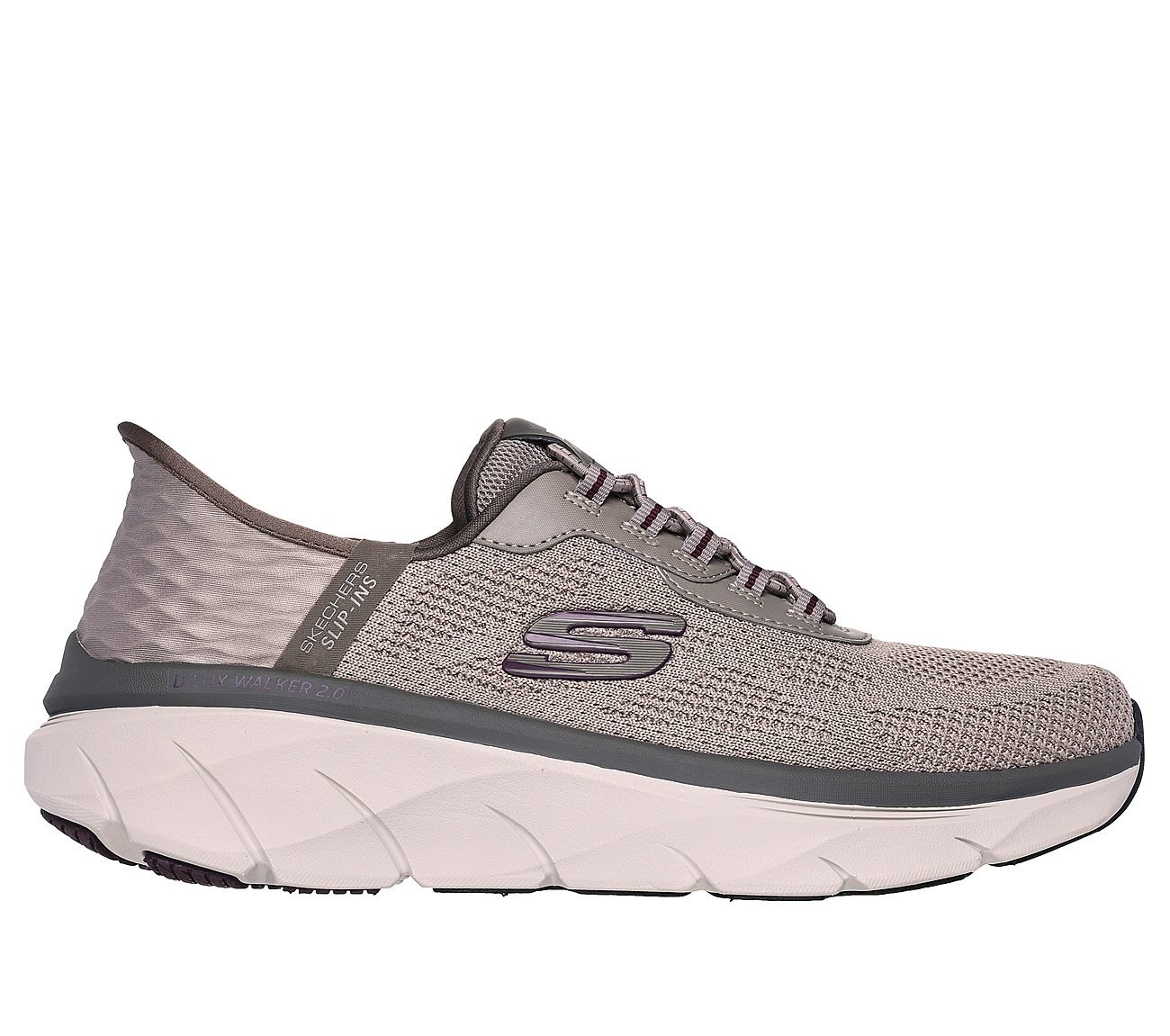 SKECHERS SLIP-INS RF: D'LUX WALKER 2.0 - REZINATE, TTAUPE Footwear Lateral View