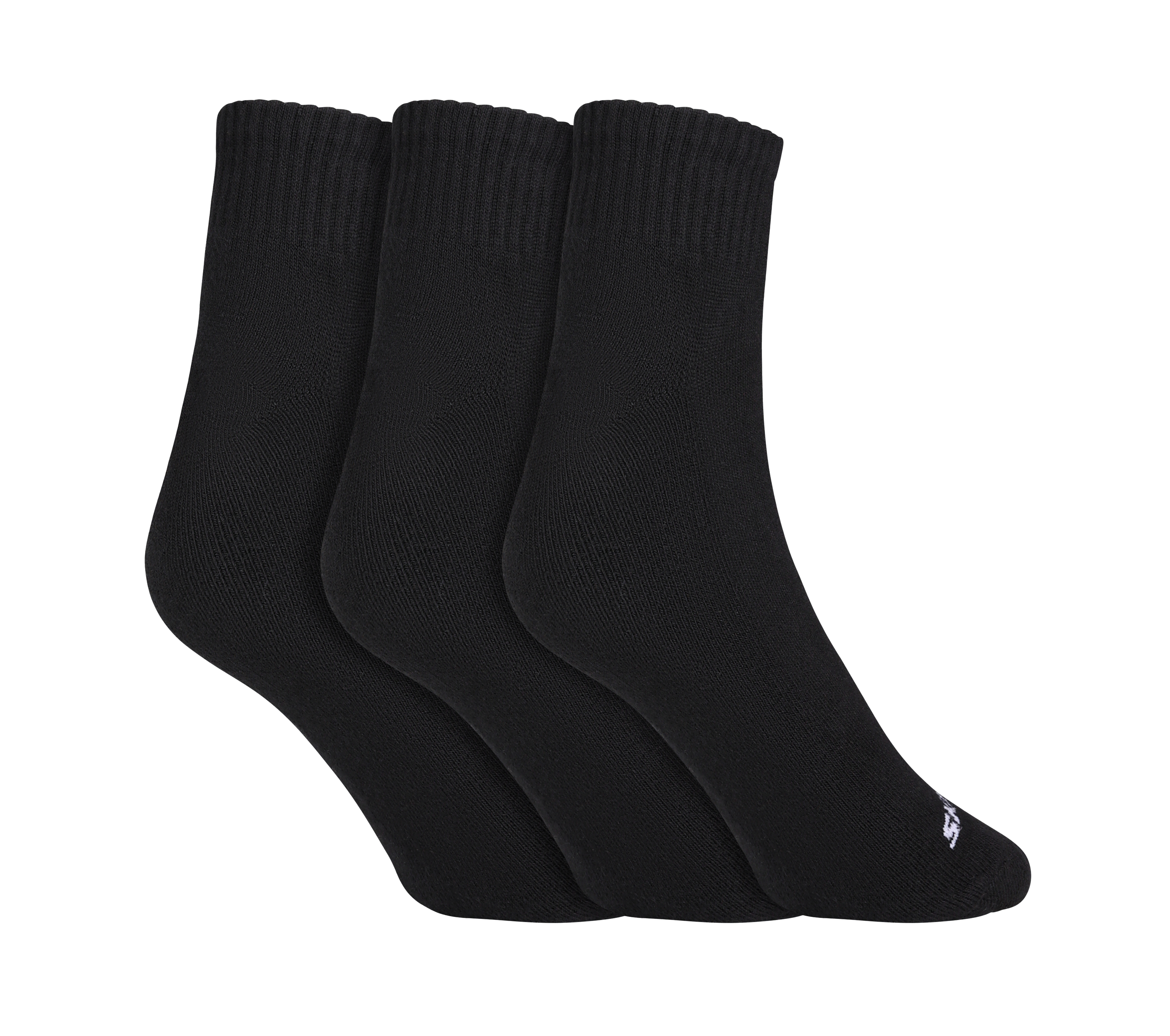 3PK MENS 1/2 TERRY ANKLE, BBBBLACK Accessories Top View