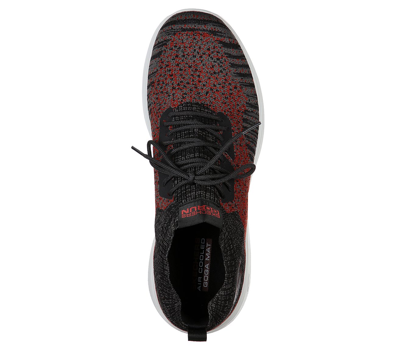 GO RUN FAST, CHARCOAL /BURGUNDY Footwear Top View