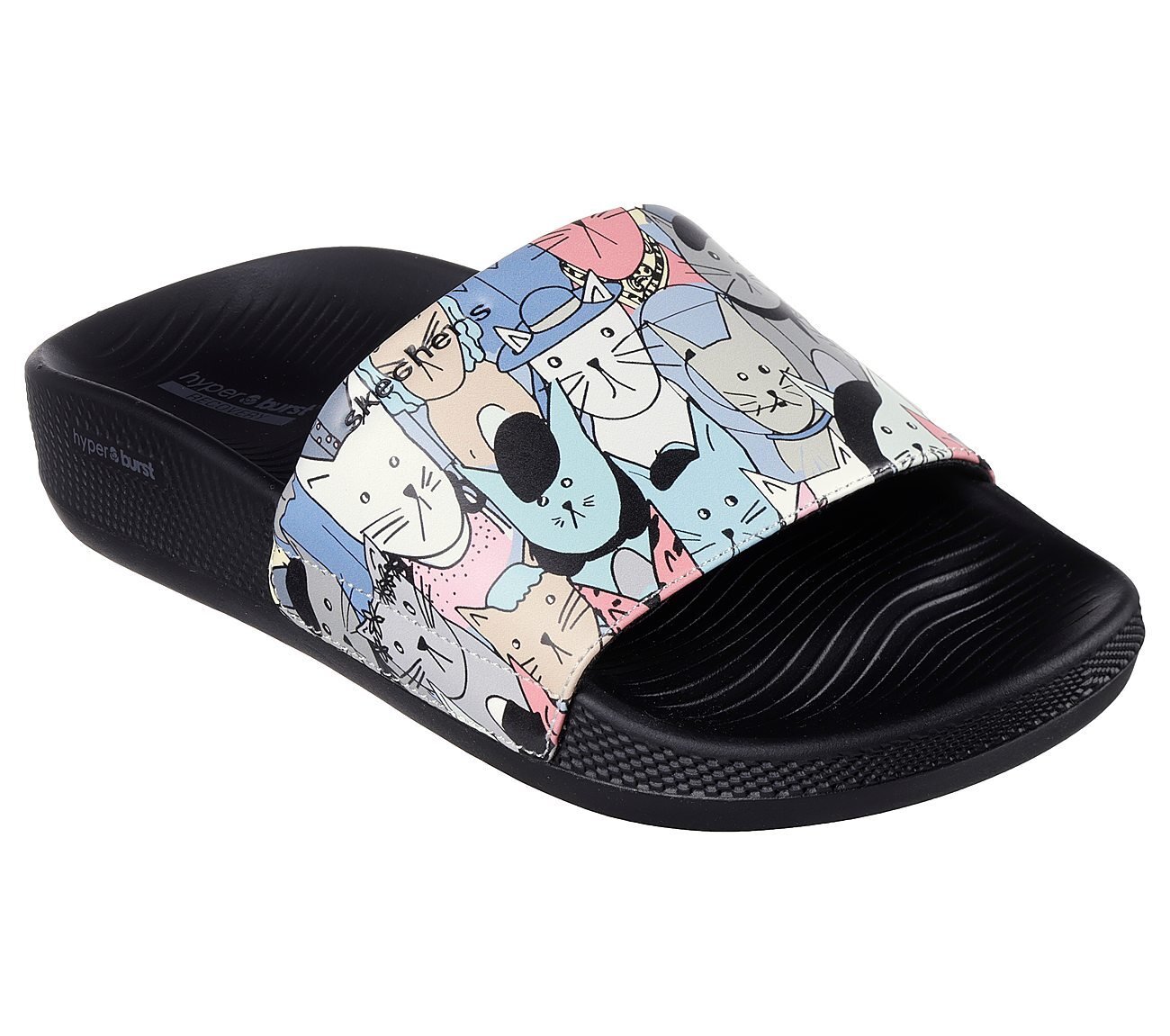 HYPER SLIDE - PAWSOME, BLACK/MULTI Footwear Right View