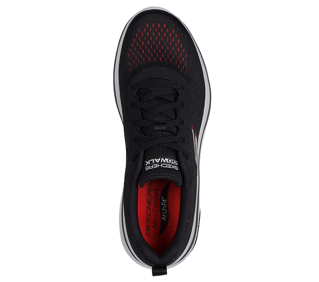 GO WALK ARCH FIT 2.0 - IDYLLI, BLACK/RED Footwear Top View