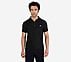 MENS 1/4 ZIP POLO, BLACK Apparel Lateral View