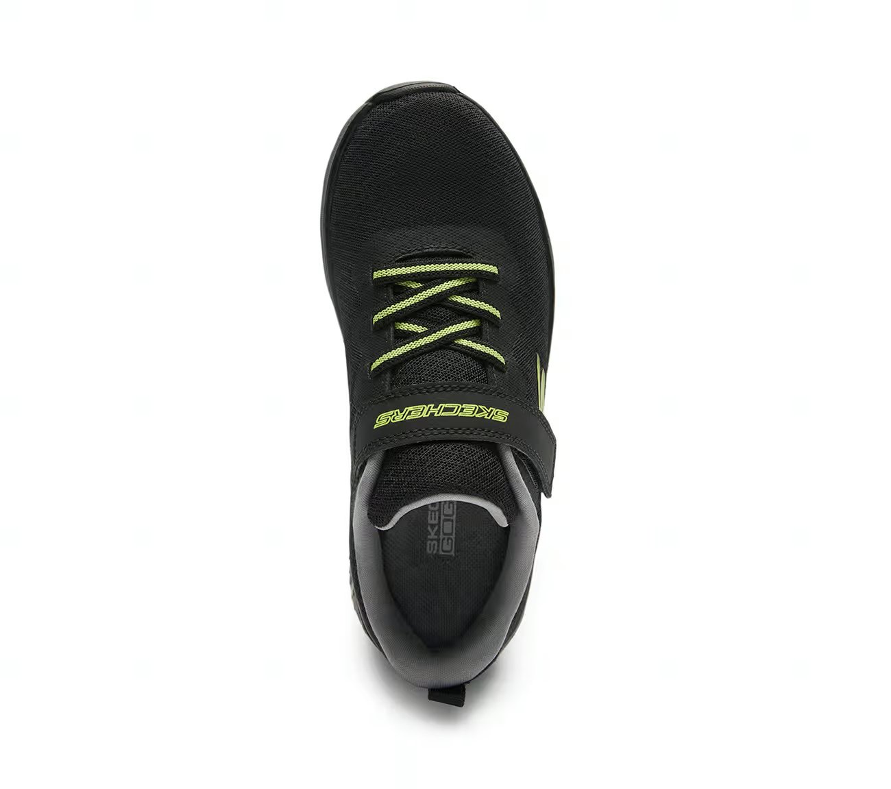 GO RUN 400, BLACK/LIME Footwear Top View