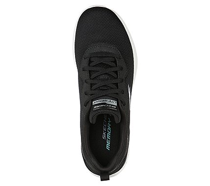 SKECH-AIR DYNAMIGHT-RADIANT C, BLACK/WHITE Footwear Top View