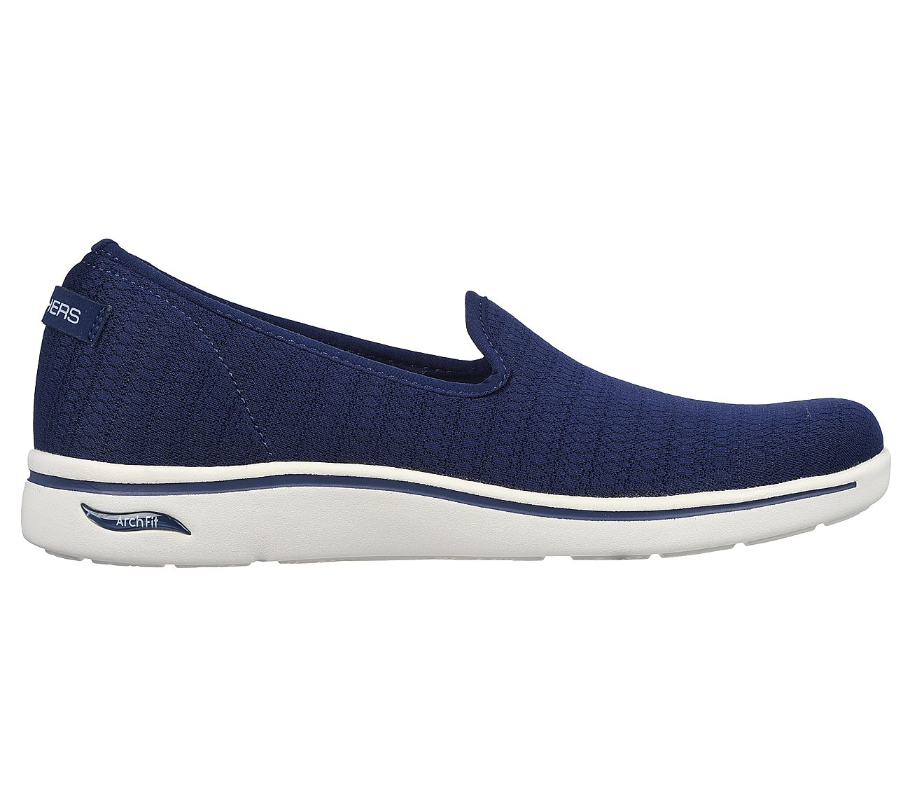 Skechers Navy Arch-Fit-Uplift Slip On Shoes For Women - Style ID ...