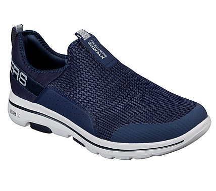 GO WALK 5 - DOWNDRAFT, NAVY/GREY Footwear Lateral View