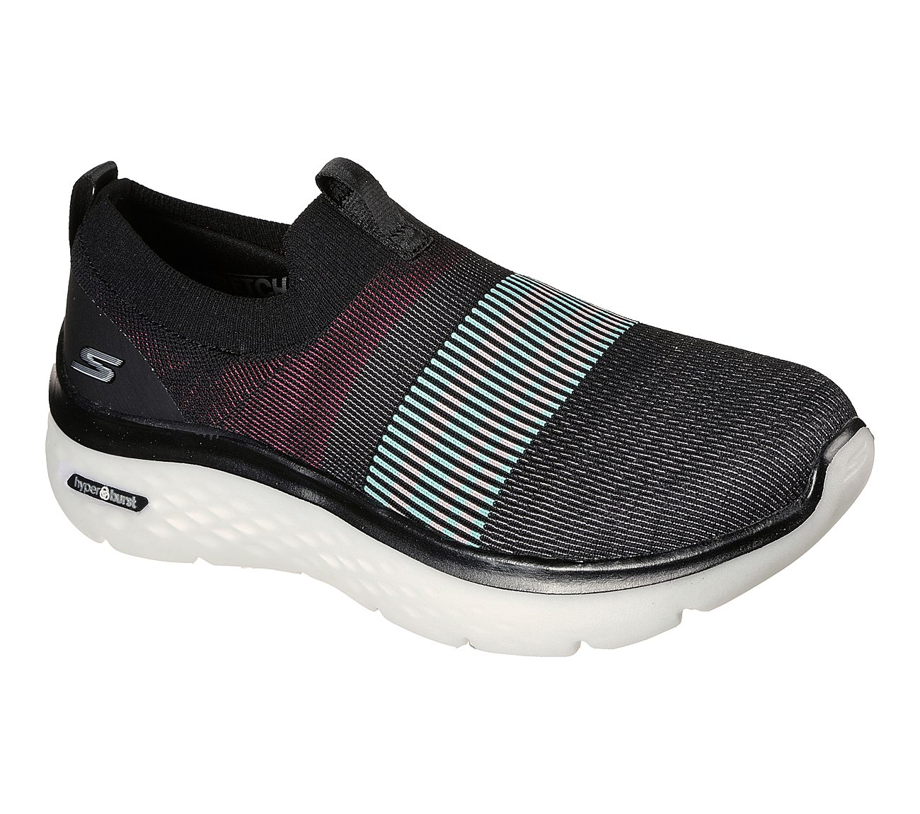 GO WALK HYPER BURST-RAPID HIG, BLACK/MULTI Footwear Right View