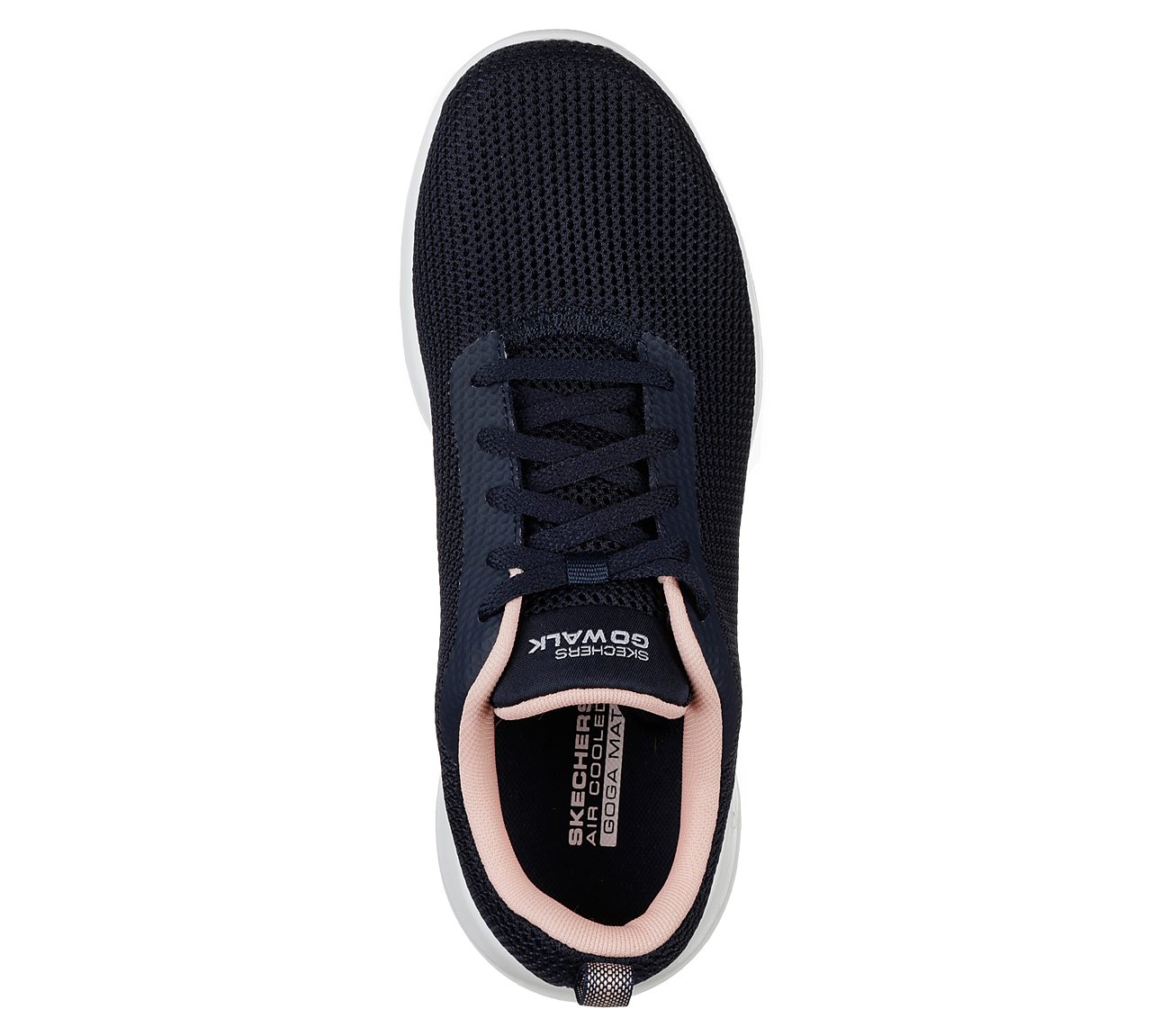 GO WALK JOY, NAVY/PINK Footwear Top View