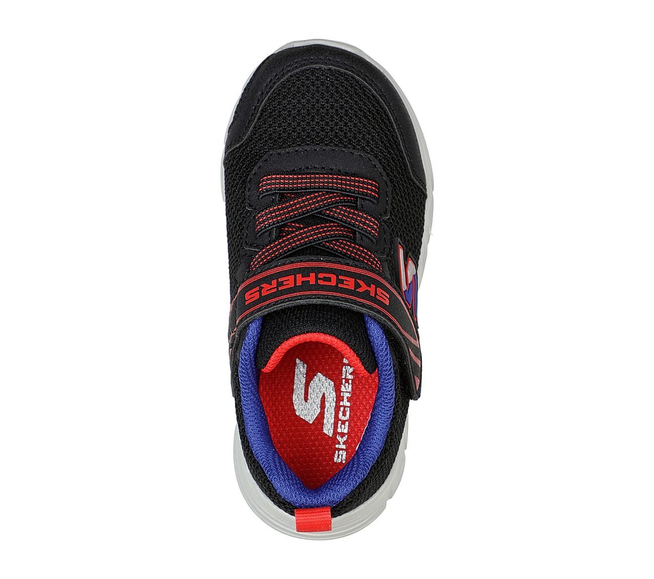 COMFY FLEX - MINI TRAINER, BLACK/RED/BLUE Footwear Top View