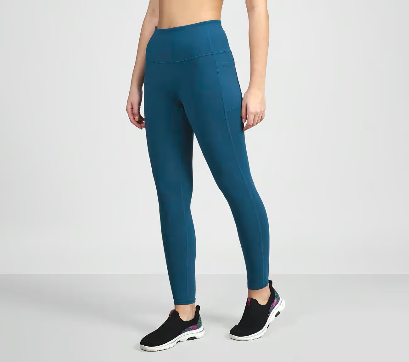 GOWALK HW LEGGING II, TEAL/NAVY Apparel Top View