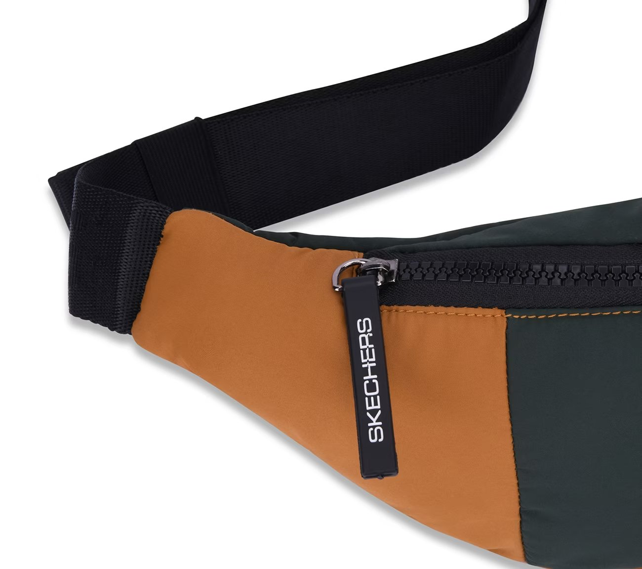 WAIST BAG WITH SINGLE COMPARTMENT, BROWN/OLIVE Accessories Right View