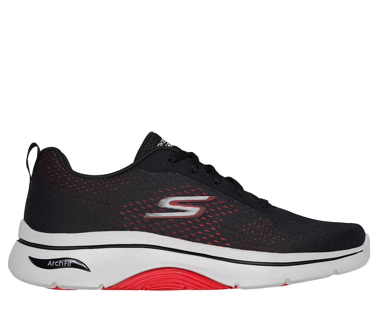 GO WALK ARCH FIT 2.0 - IDYLLI, BLACK/RED Footwear Lateral View