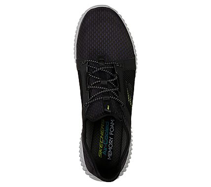 ELITE FLEX -, BLACK/GREY Footwear Top View