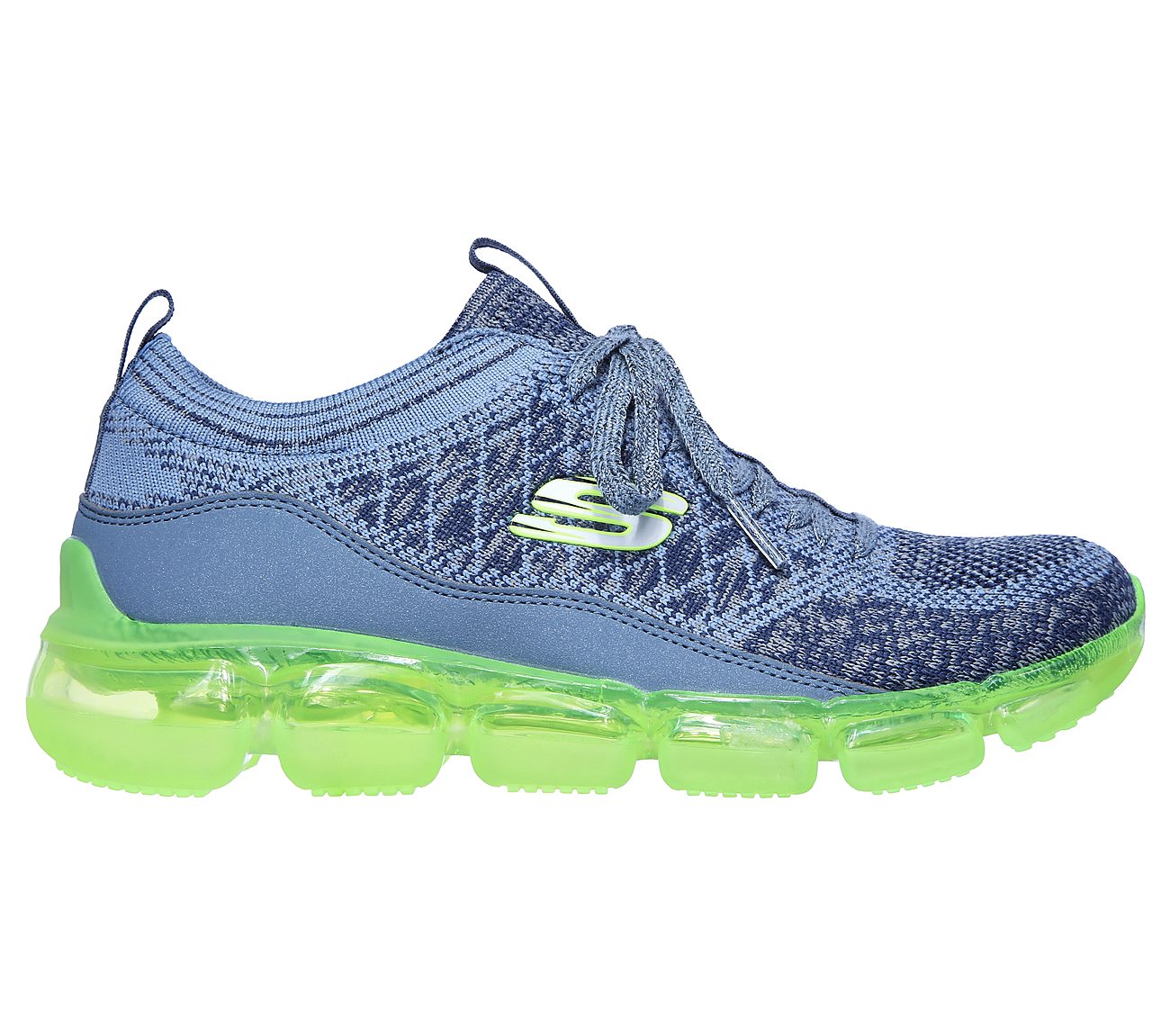 SKECH-AIR 92 - AIR TRAVEL, BLUE/LIME Footwear Right View