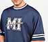 MUMBAI INDIANS: MESH T-SHIRT, NAVY/PERIWINKLE