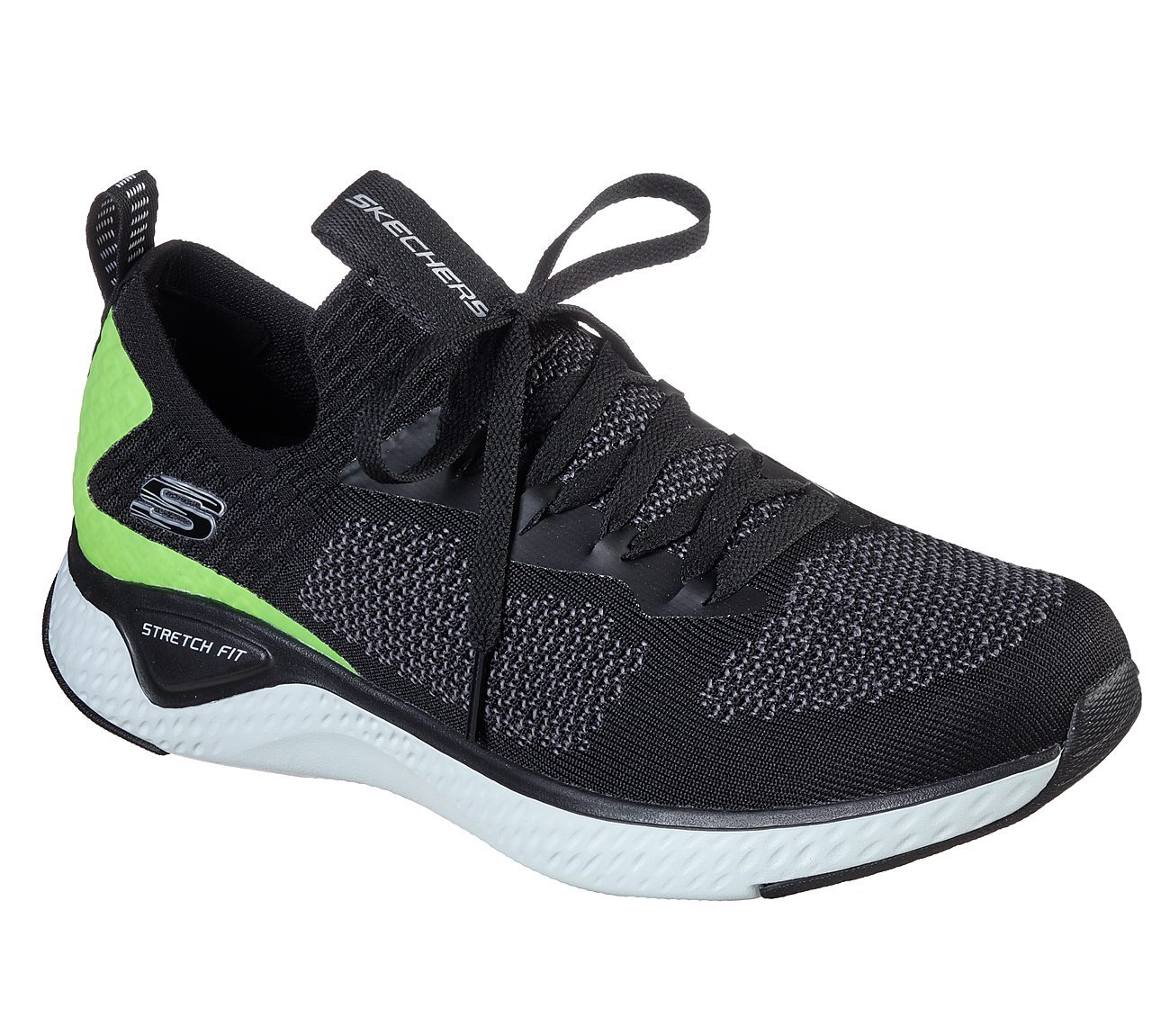 SOLAR FUSE - VALEDGE, BLACK/LIME Footwear Lateral View