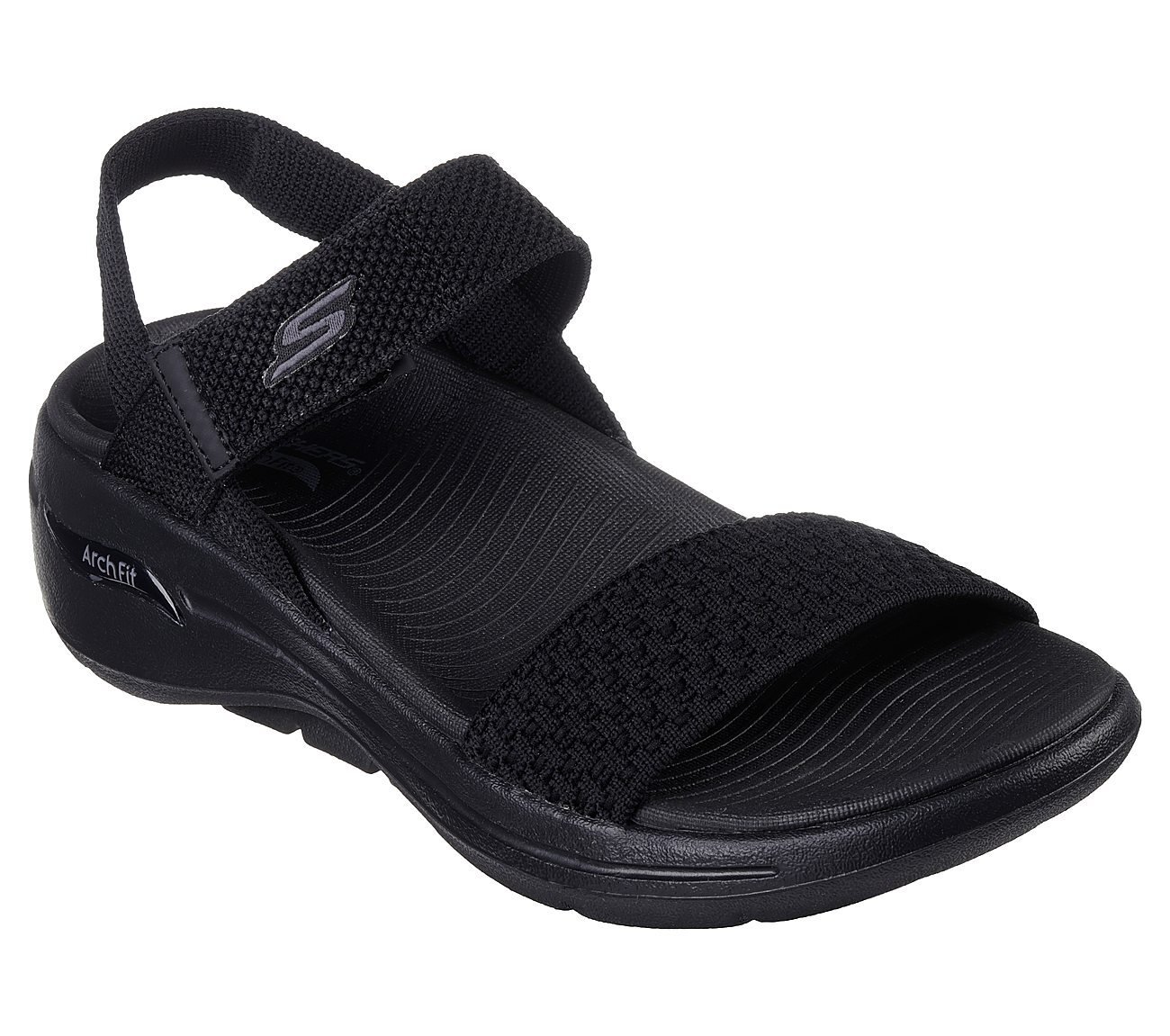 GO WALK ARCH FIT SANDAL-POLIS, BBLACK Footwear Right View