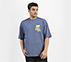 MENS ANIME STREET T-SHIRT, BLACK/SILVER/LIME/BLUE Apparel Lateral View