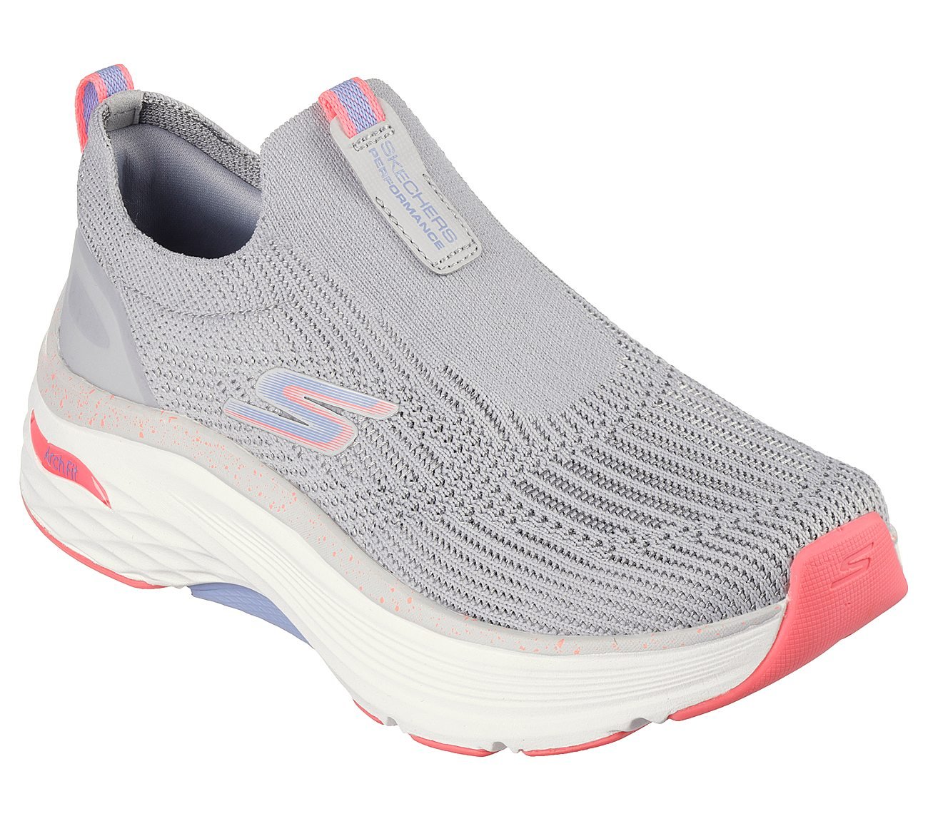 MAX CUSHIONING ARCH FIT - MYR, GREY/PINK Footwear Right View