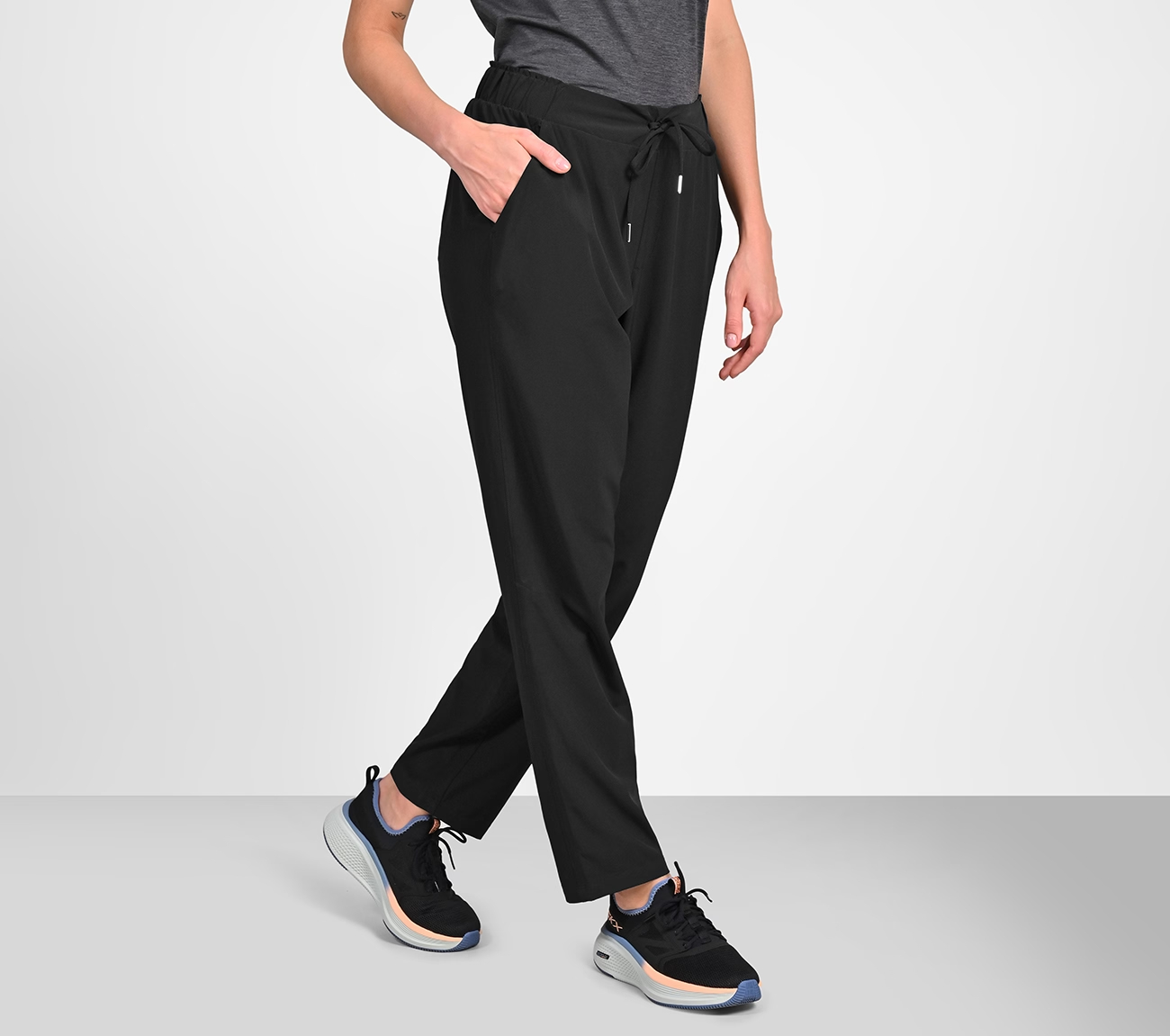 Skechers Slip-ins: GO WALK Uptown Pant, BBBBLACK Apparel Bottom View