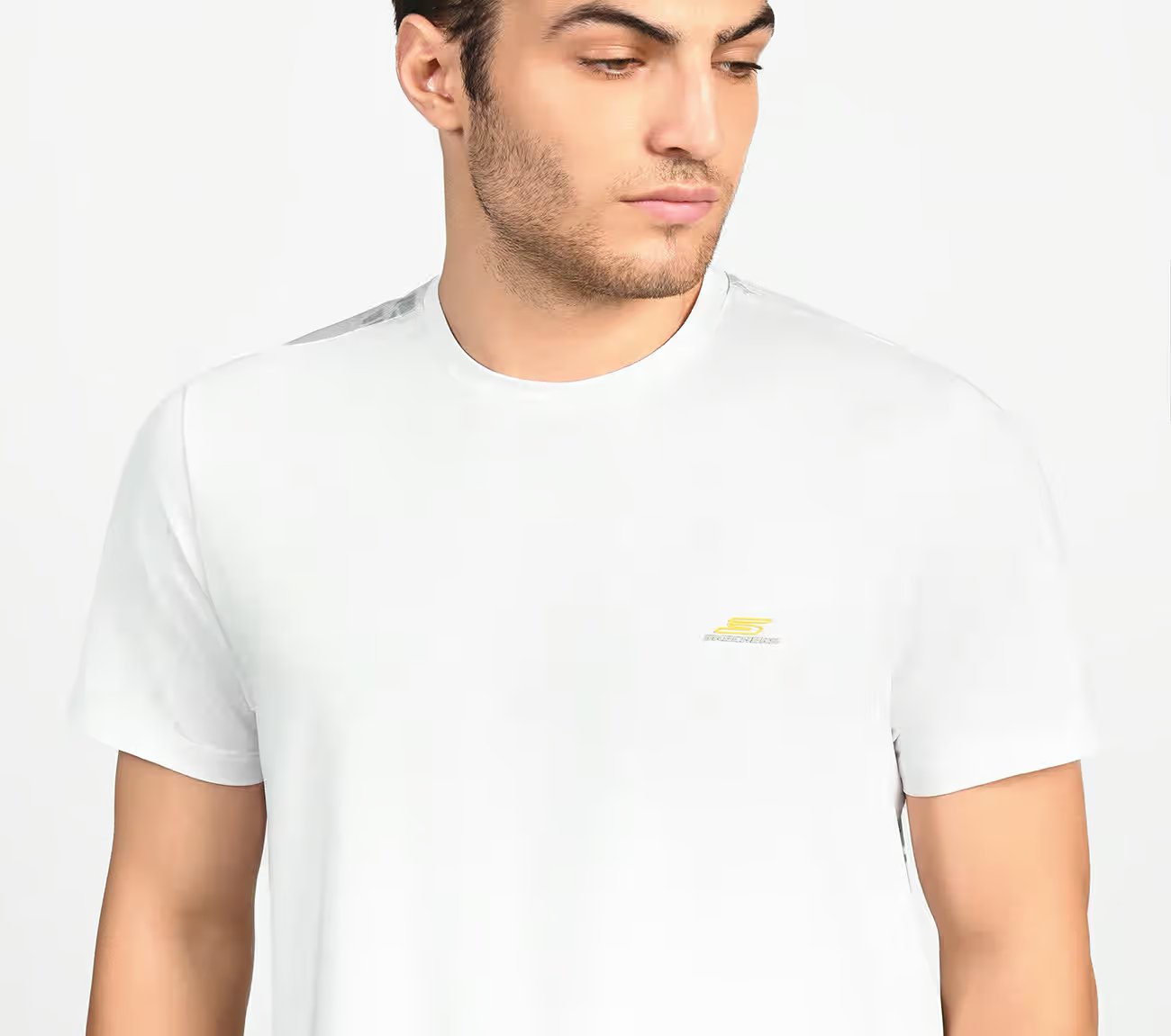 SL MESH SCRIBBLE TEE, WHITE Apparel Right View