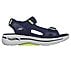 GO WALK ARCH FIT SANDAL-MISSI, NAVY/LIME Footwear Lateral View