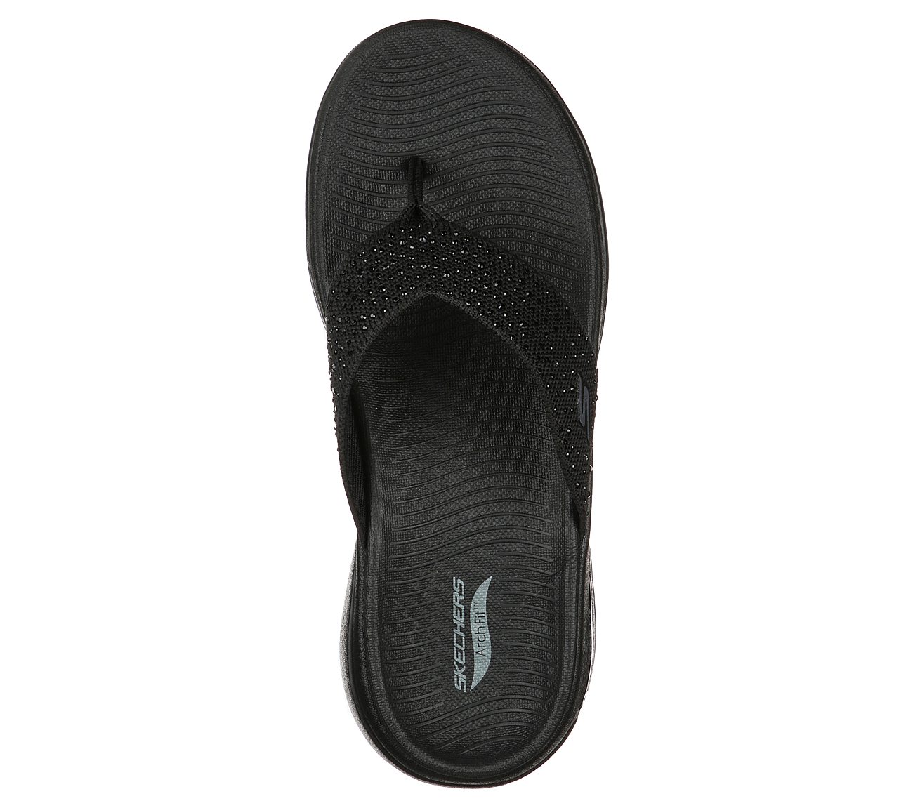 GO WALK ARCH FIT SANDAL - DAZ, BBLACK Footwear Top View