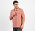 MENS CORE POLO, BLK/PINK/ORANGE