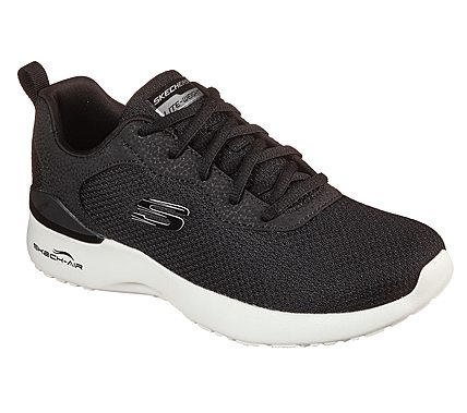 SKECH-AIR DYNAMIGHT-RADIANT C, BLACK/WHITE Footwear Lateral View