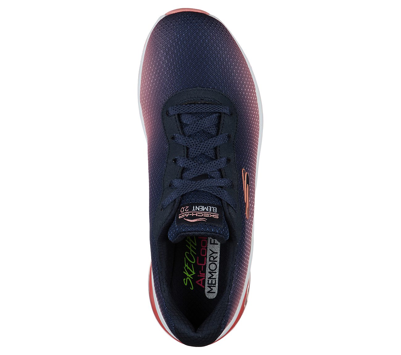 SKECH-AIR ELEMENT 2, NAVY/HOT PINK Footwear Top View