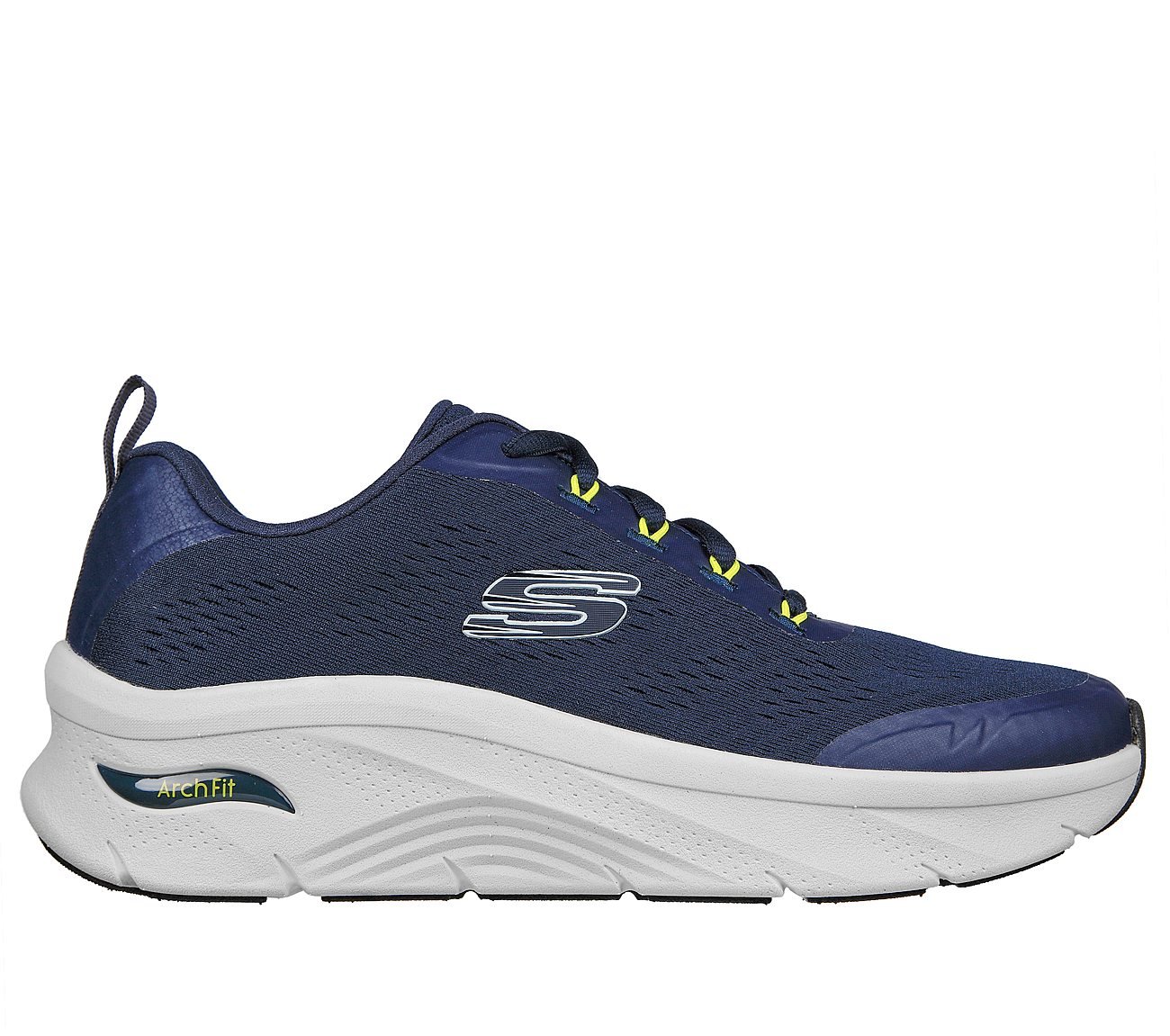 ARCH FIT D'LUX - SUMNER, NAVY/LIME Footwear Lateral View