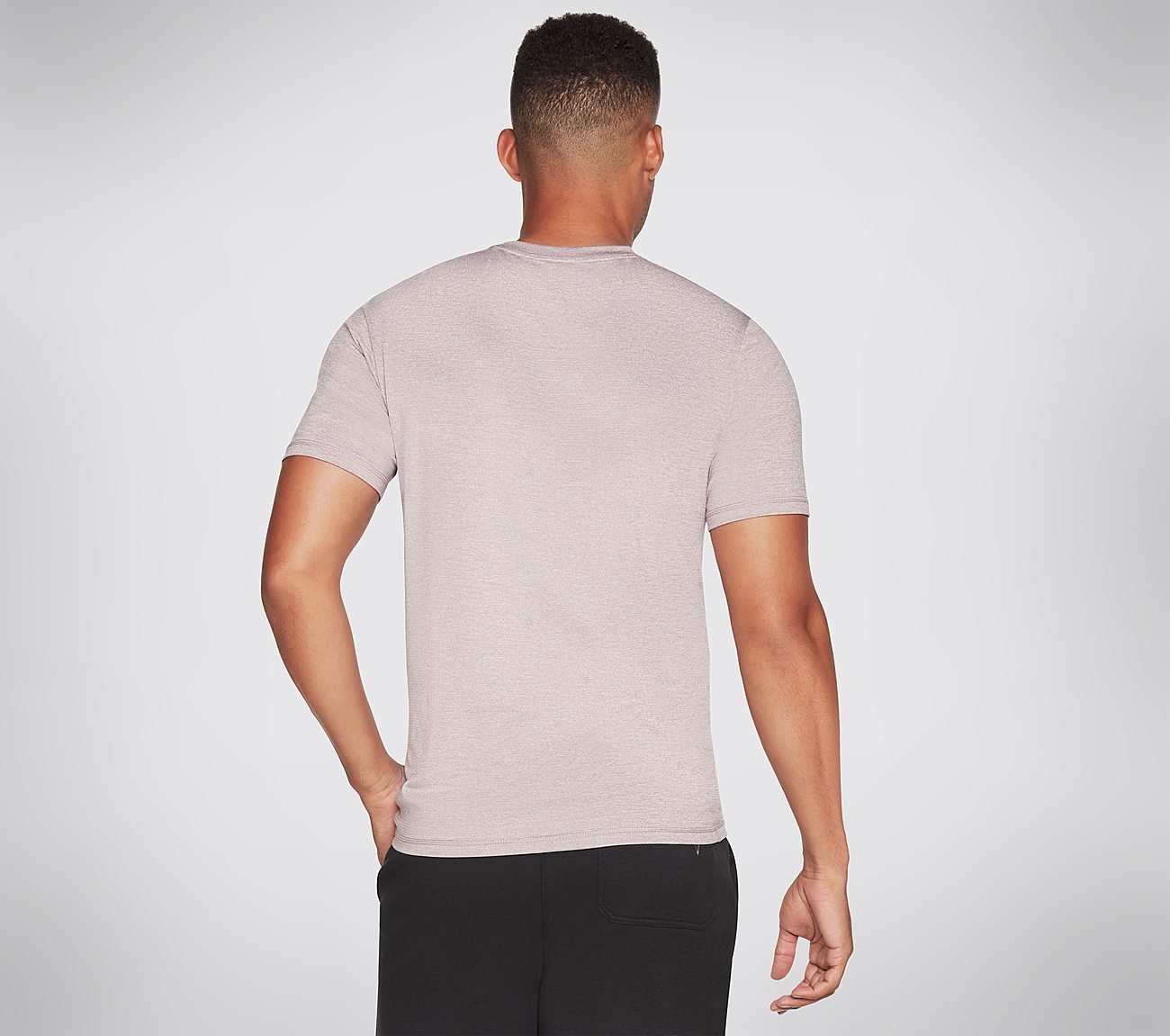 SKECH-AIR T-SHIRT, TAUPE/LAVENDER Apparels Top View