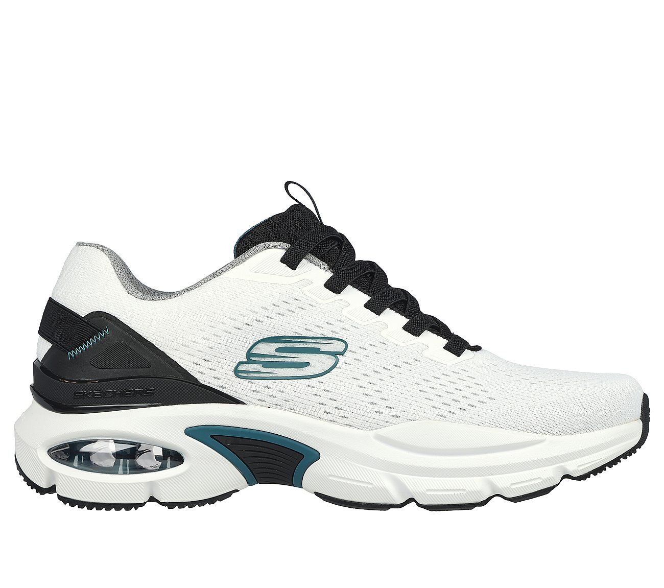 SKECH-AIR VENTURA, WHITE BLACK Footwear Lateral View