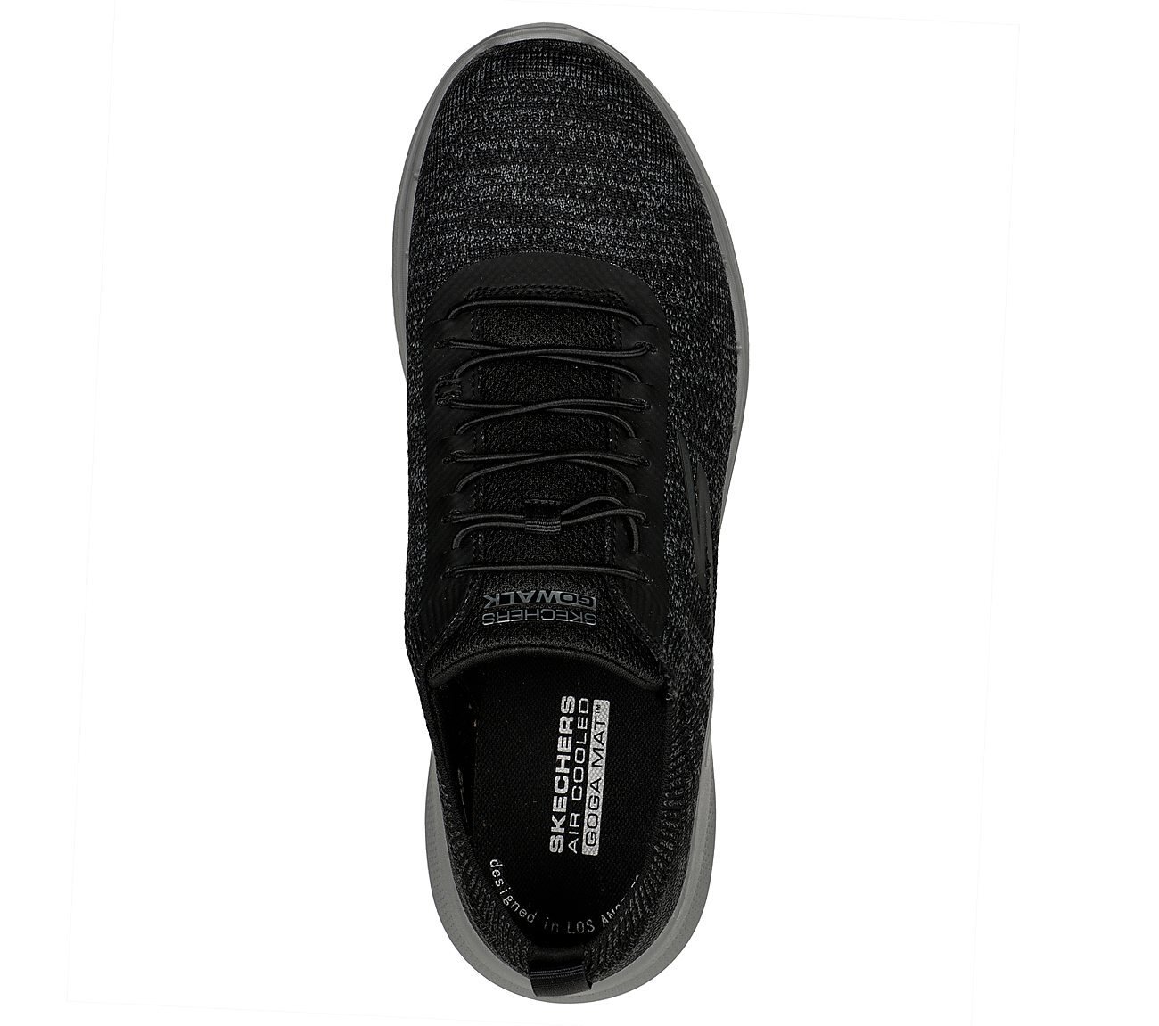 GO WALK 6 - MODERNIZED, BLACK/GREY Footwear Top View