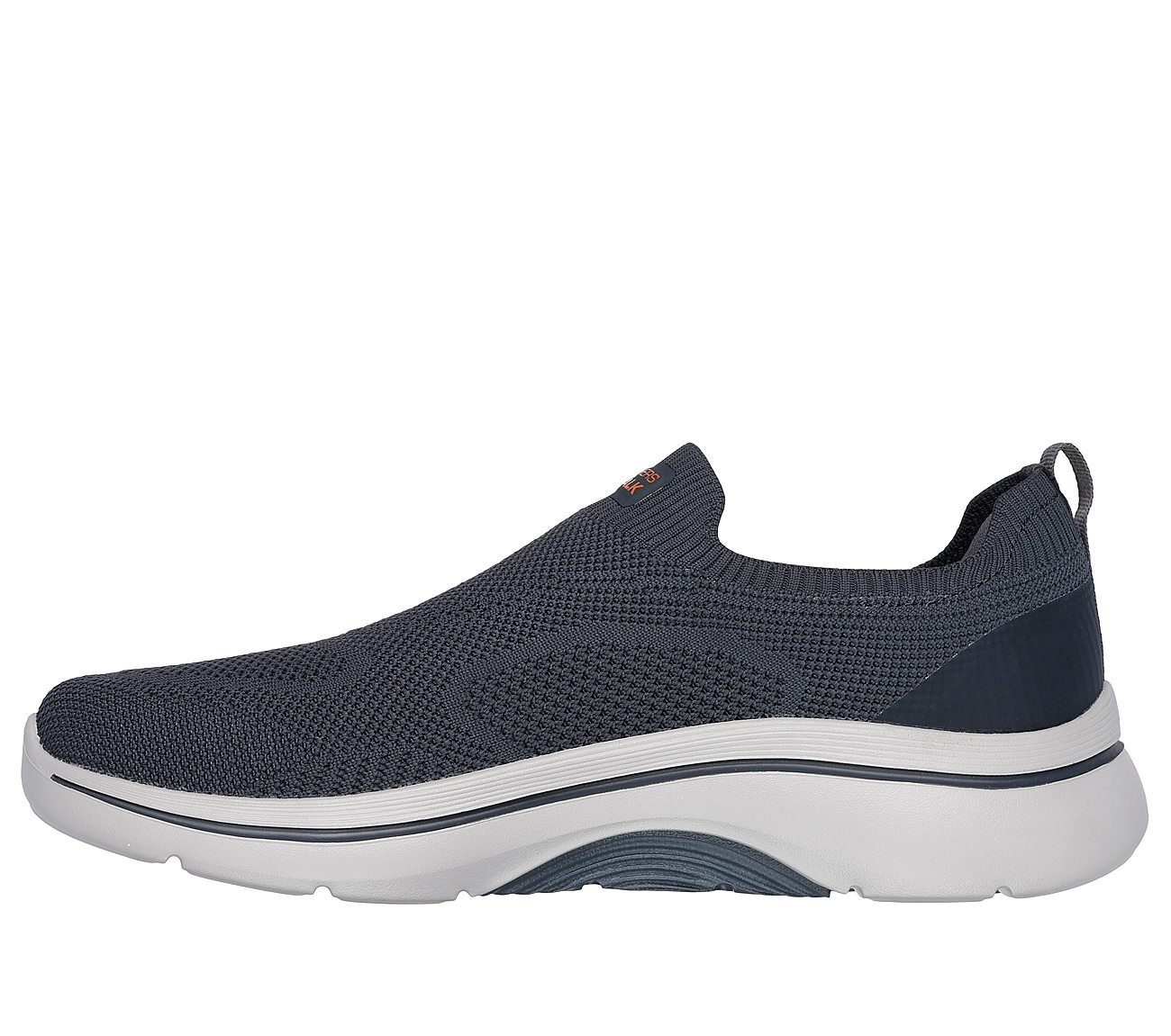 GO WALK ARCH FIT 2.0 - KNITTE, GREY/ORANGE Footwear Left View