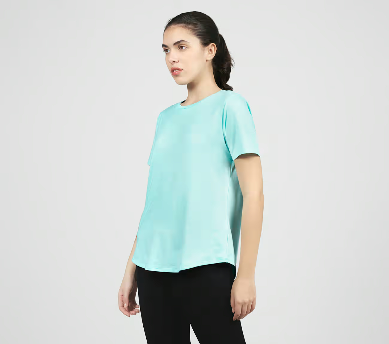 GODRI SWIFT TEE, BLUE/MINT Apparels Top View