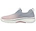 GO WALK ARCH FIT -OCEAN VIBES, GREY/PINK Footwear Left View