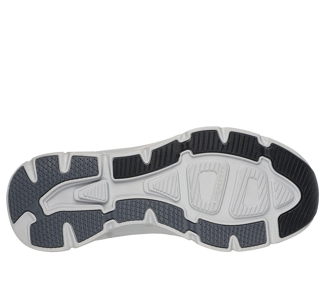 SKECHERS SLIP-INS RF: D'LUX WALKER 2.0 - REZINATE, GREY Footwear Bottom View