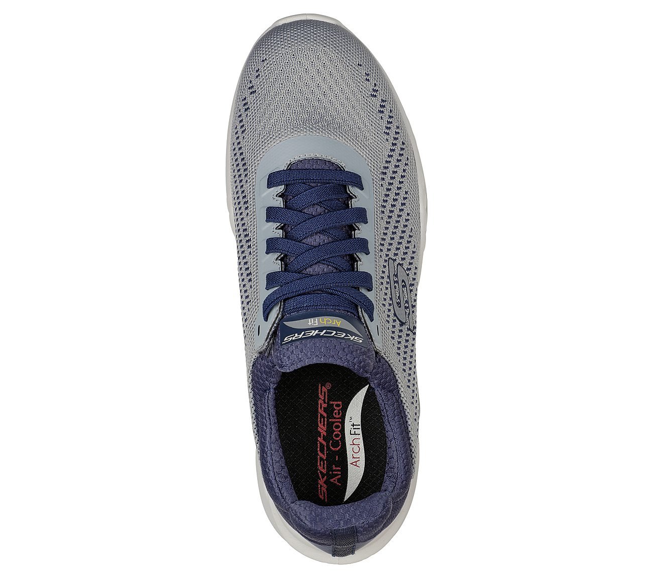 ARCH FIT ORVAN - TRAYVER, GREY/NAVY Footwear Top View