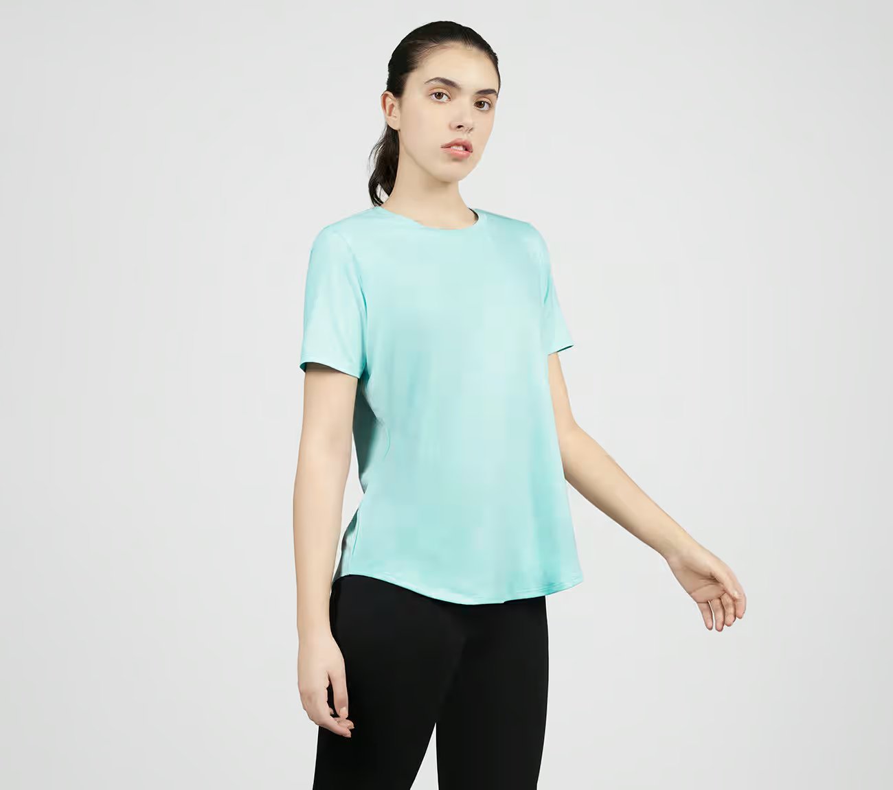 GODRI SWIFT TEE, BLUE/MINT Apparels Bottom View