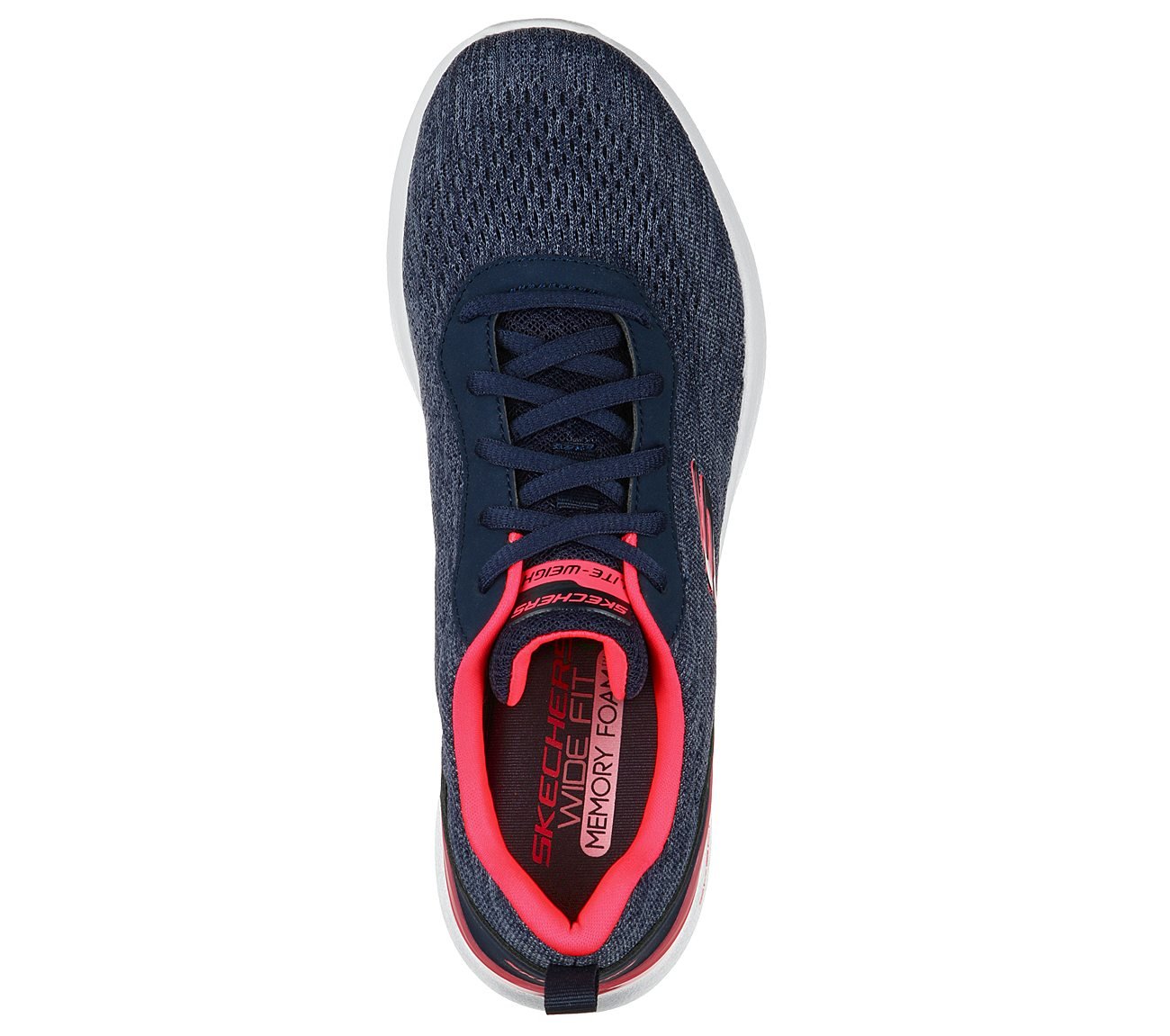 SKECH-AIR DYNAMIGHT-TOP PRIZE, NAVY/CORAL Footwear Top View