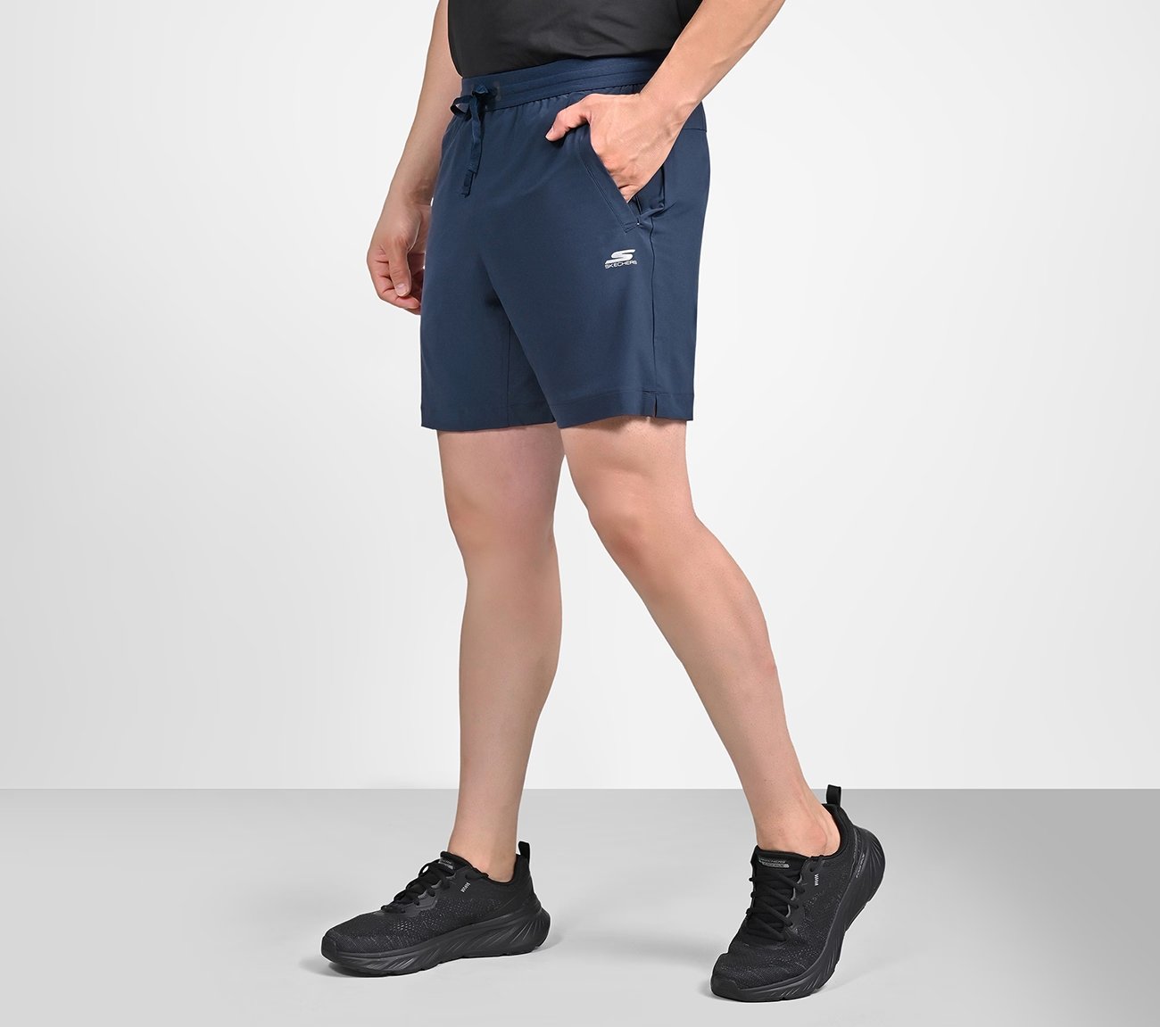 SKECHERS PERFORMANCE SHORTS, NNNAVY Apparel Top View