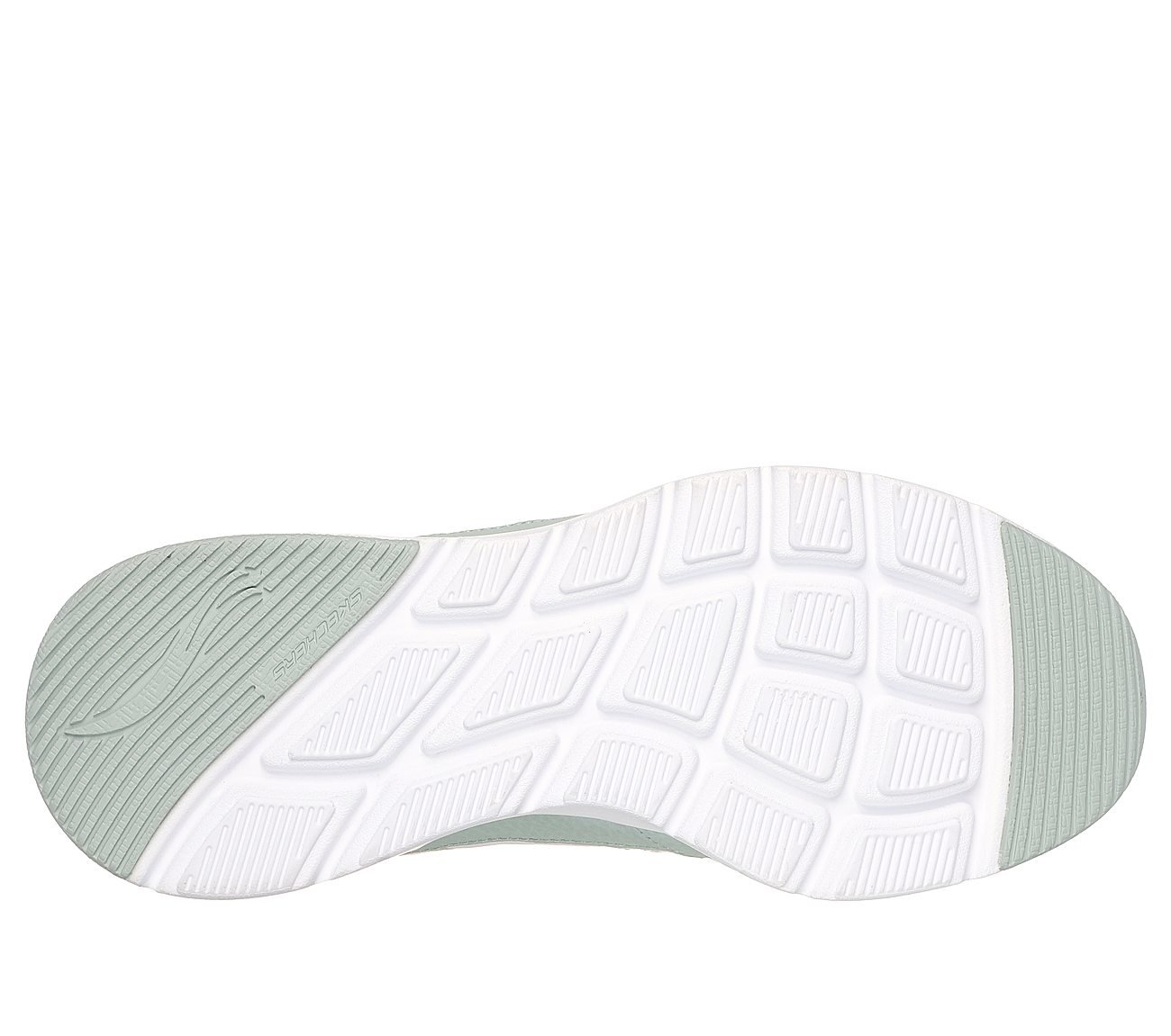 SKECH-AIR COURT-COOL AVENUE, WHITE/GREEN Footwear Bottom View