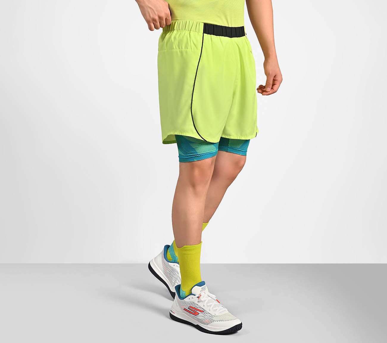 SKECHERS PICKLEBALL LOGO SHORTS, LIME Apparel Bottom View