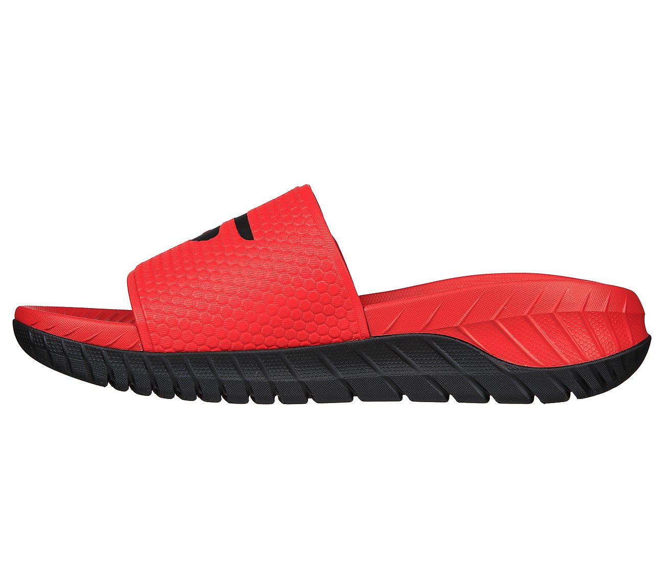 GO RECOVER SANDAL, RED/BLACK Footwear Left View