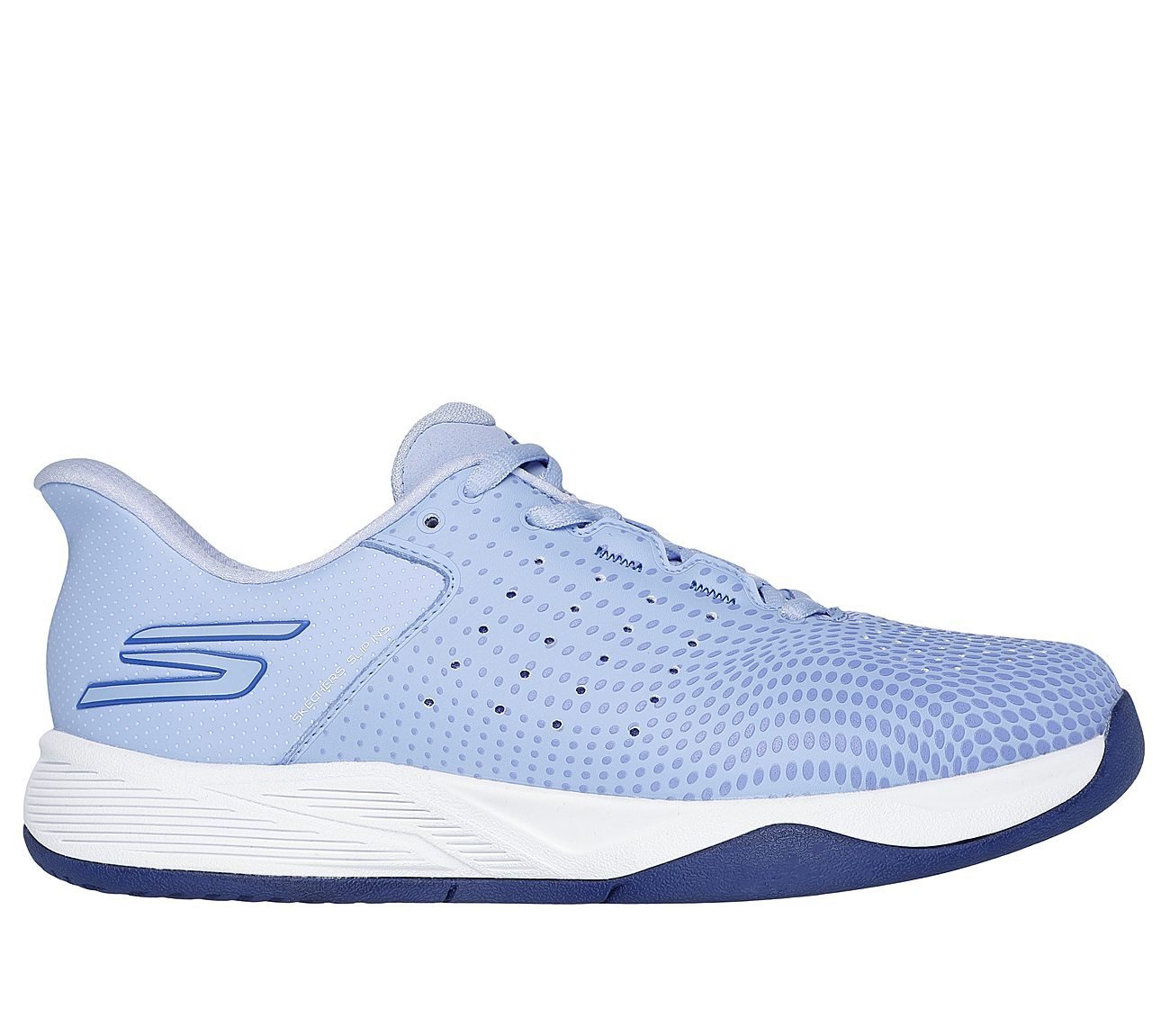 SKECHERS VIPER COURT RELOAD, BLUE/WHITE Footwear Lateral View