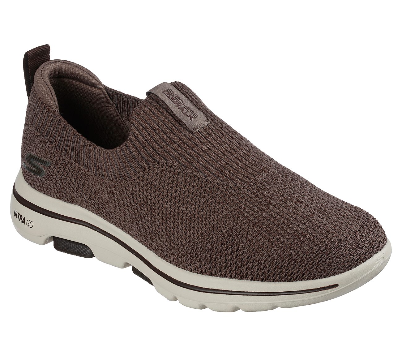 Skechers Taupe Go Walk 5 Townway Mens Slip On Shoes - Style ID: 216042 ...