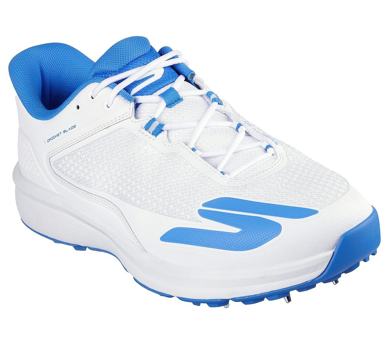 CRICKET BLADE, WHITE/LT.BLUE Footwear Right View