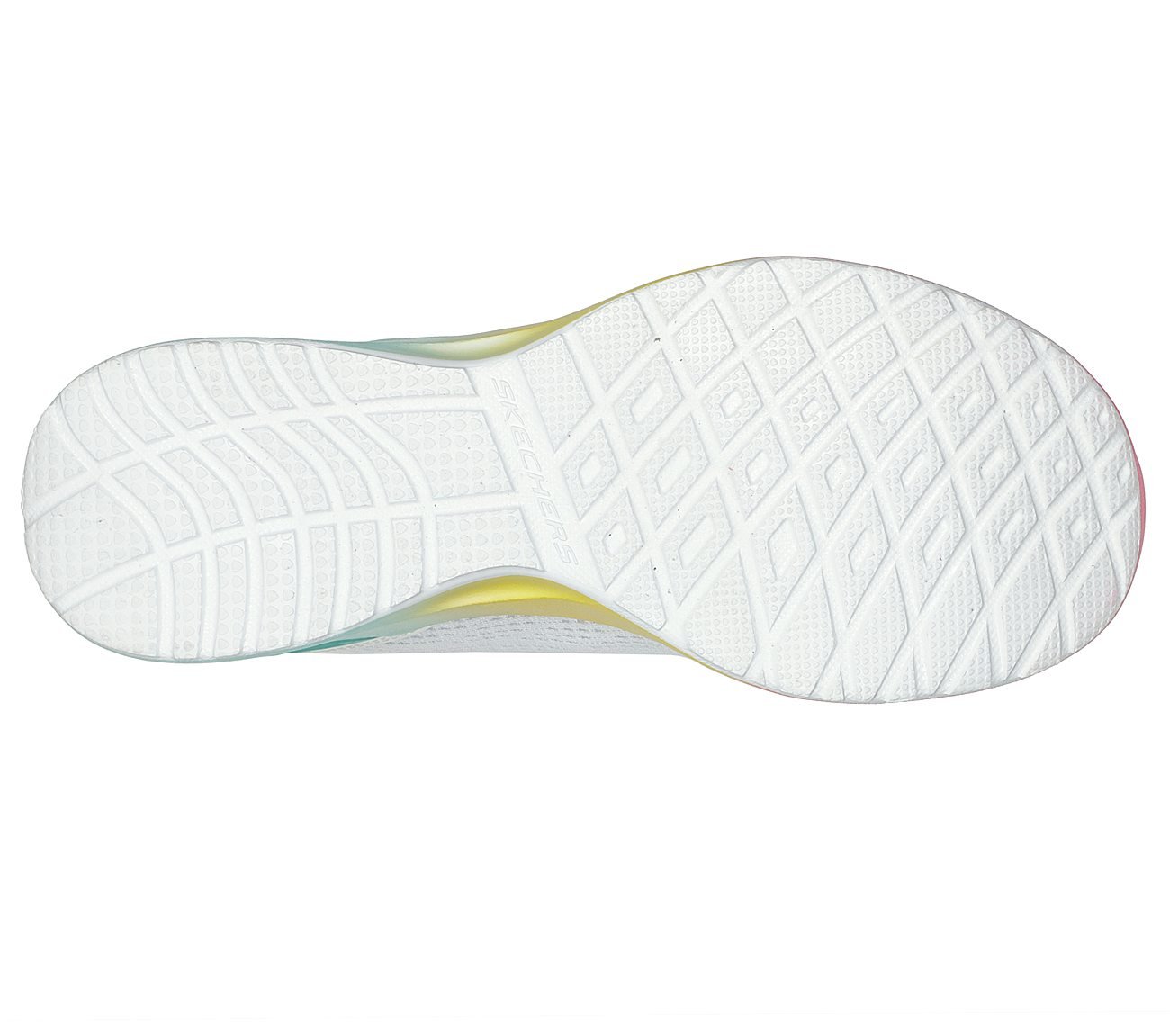 SKECH-AIR DYNAMIGHT-VIVID MOD, WHITE/MULTI Footwear Bottom View